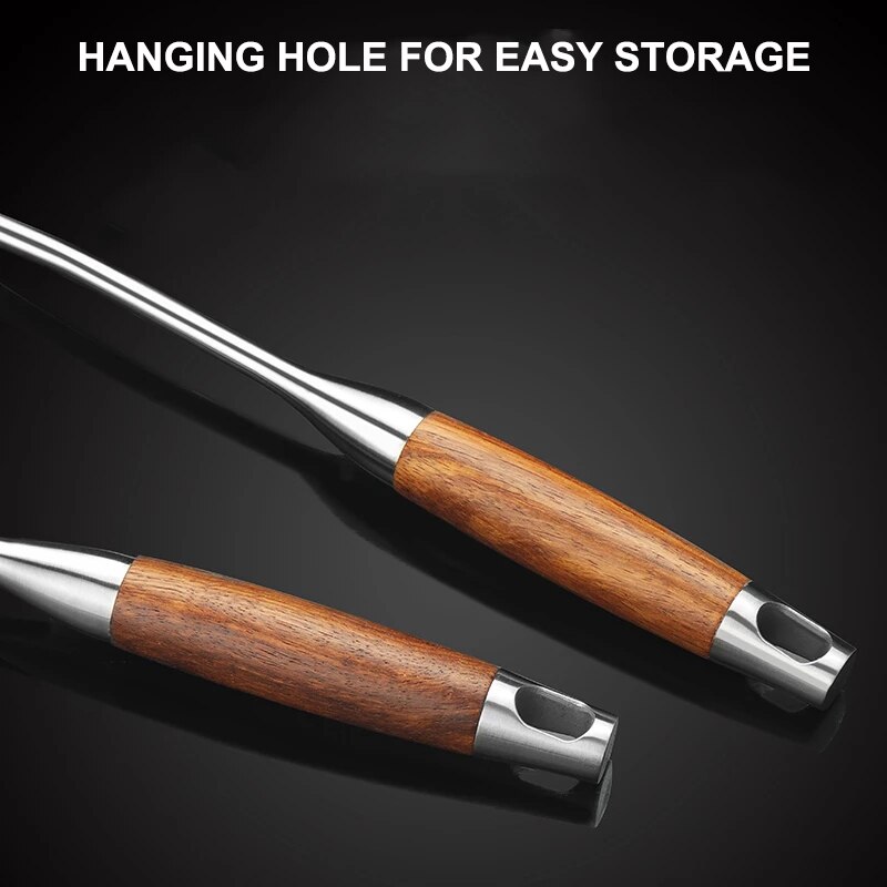 304 Stainless Steel Spider Strainer Skimmer for Cooking and Frying, Wire Pasta Strainer with Wood Handle, Kitchen Utensils