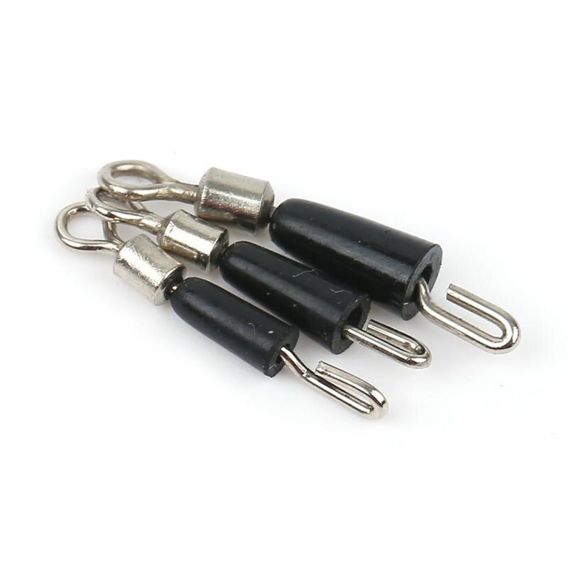 ANKROYU T vorm 3 Ways Rolling Swivel Luminous Fishing Connector met kralen duurzaam roestvrijstalen koperen materiaal voor zoetwater zoutwater vissen 20 stks (8 * 10