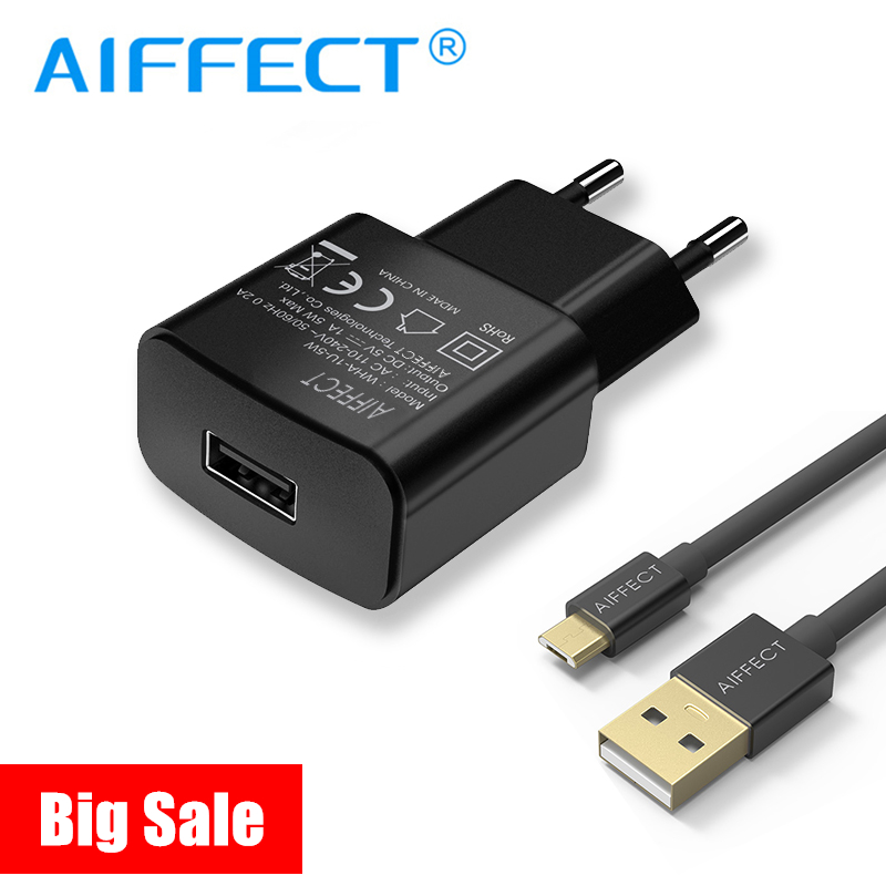 AIFFECT Handy Ladegerät 1A 2A USB Reise Ladegerät Tragbare Wand Adapter EU Stecker Schwarz Weiß für iPhone SanSung Xiaomi huawei