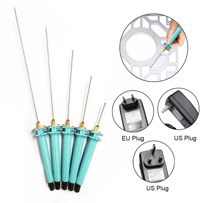 Nova espuma elétrica poliestireno estirofoam faca caneta de corte de espuma de fio portátil ferramenta de isopor de corte caneta quente kit