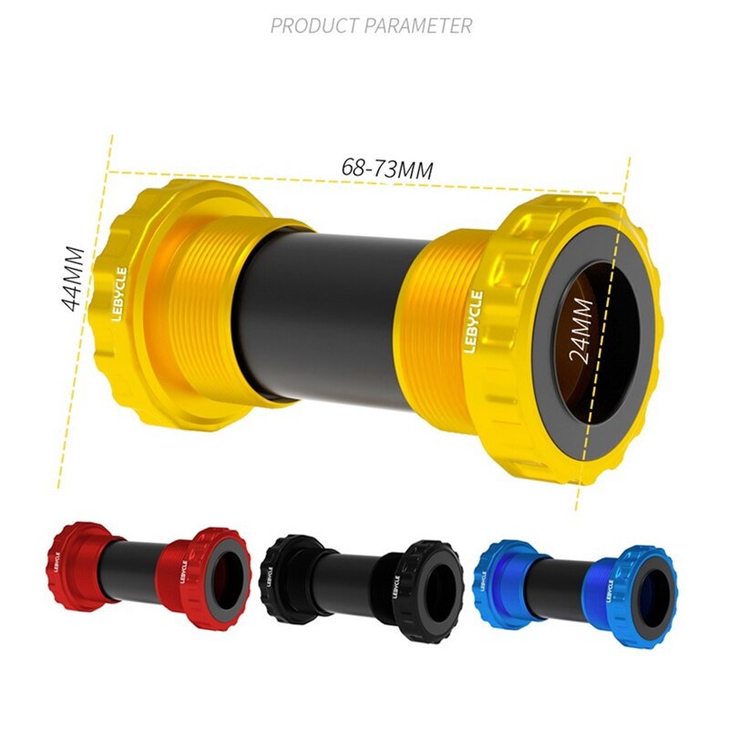 Lebycle Bike Bottom Bracket Set Sealed Bearing Thread Type 68 73mm BSA68 BB91 Shell 24mm MTB Road Bike Bottom Bracket