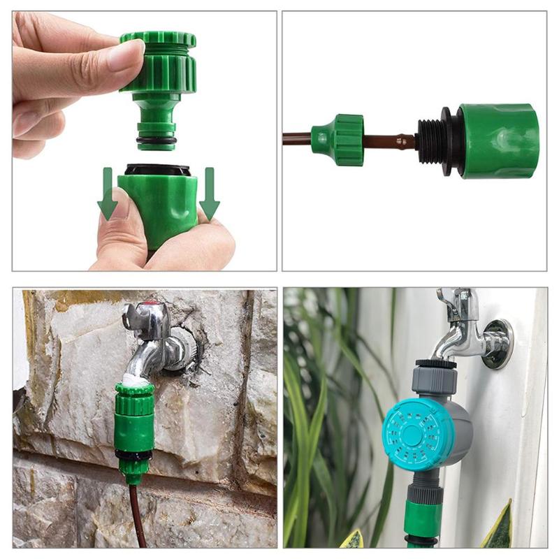 RainPoint Micro Drip Irrigation Ball Valve Automatic Home Garden Irrigation Controller Watering Timer System Mist Cooling Kit