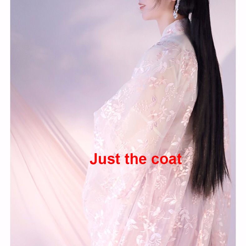 Hanfu-Costumes de danse chinoise pour femme, Costume de la dynastie Qing, robe traditionnelle chinoise ancienne, Costume de scène féerique: cardigan 2 / S
