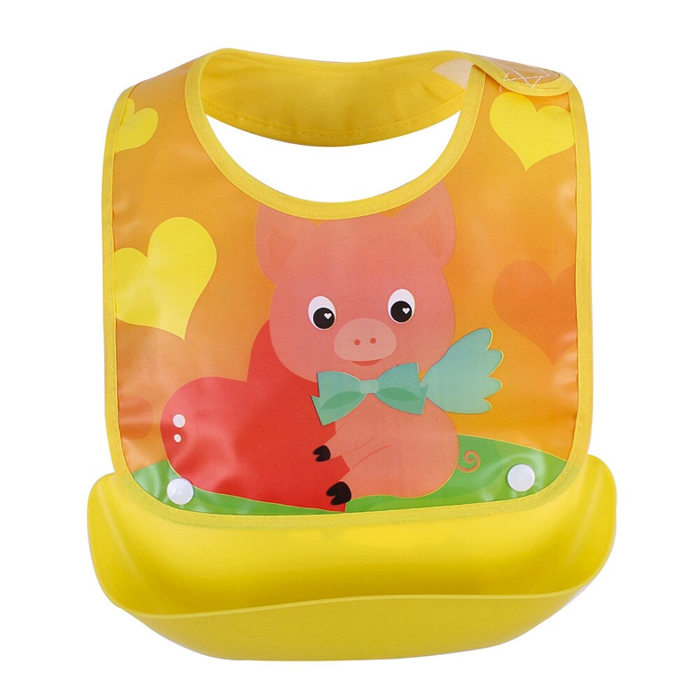 Bébé détachable enfants garçons filles imperméable à l'eau alimentation tablier salive serviette bavoir Smock