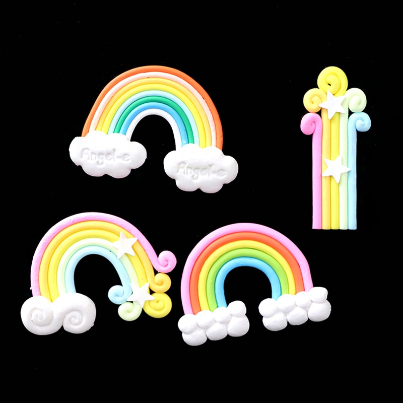 1 pcs birthday cake topper 3D rainbow star cake decoration for baby shower kids birthday party wedding favor supplies