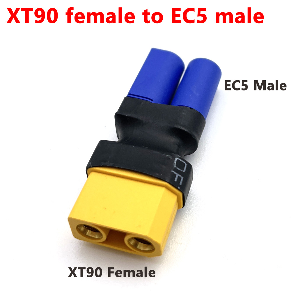 Adaptador EC5 a XT60 XT90 TRX T, conectores hembra/macho, piezas de Control de batería Lipo RC, conector DIY, 1 Uds.: YELLOW
