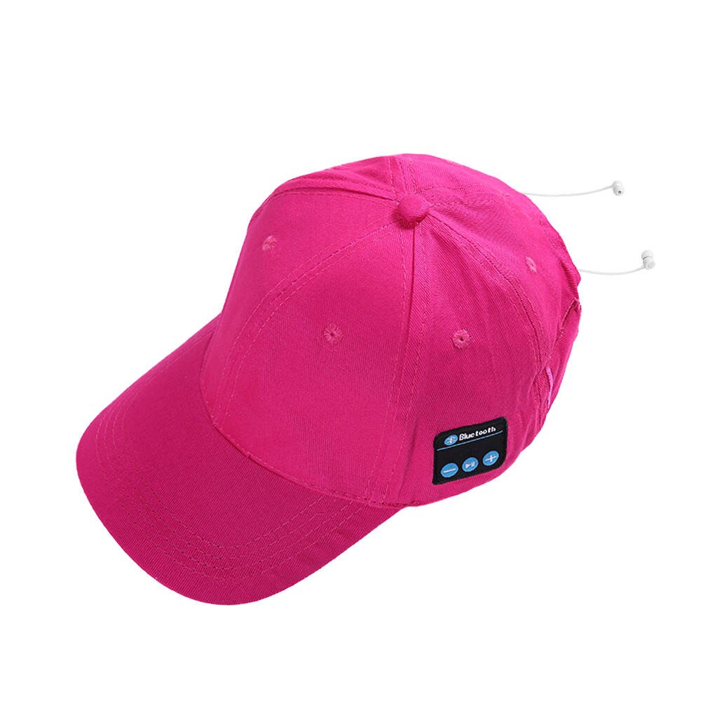 Trådløs bluetooth hat udendørs sport baseball cap hovedtelefoner kalder musik sun cap trådløse hovedtelefoner til løb: Rose