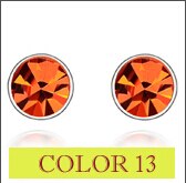 Joyme Sieraden Verzilverd Ronde Aaa Zirkoon Stud Oorbellen Voor Vrouwen Goedkope Sieraden Accessoires: Color 13