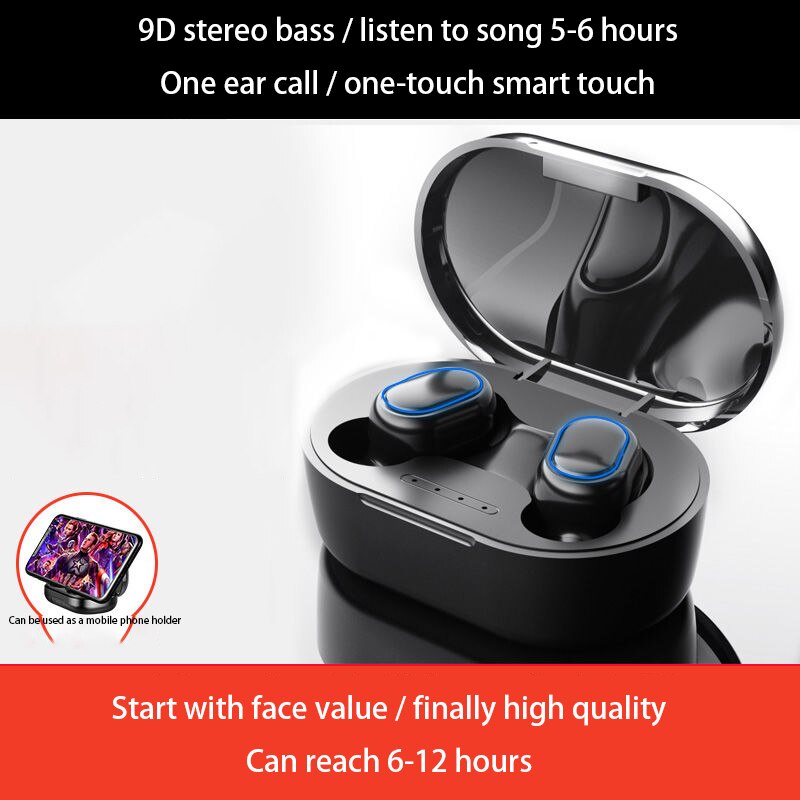 Wireless bluetooth headset binaural 5.0 small sports running universal stealth suitable for Apple Android vivoppo Huawei Univers