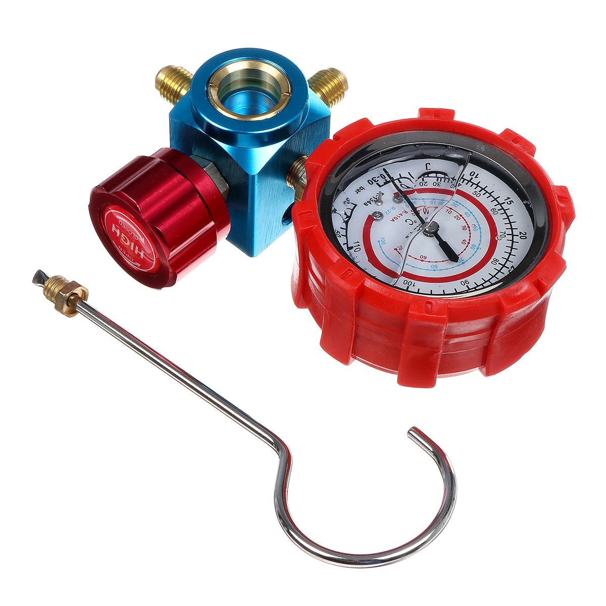 Manometer Koelkast Auto Koelmiddel Spruitstuk Digitale Manometer Hoge/Lage R410a R134a Koelmiddel Vullen Apparaat