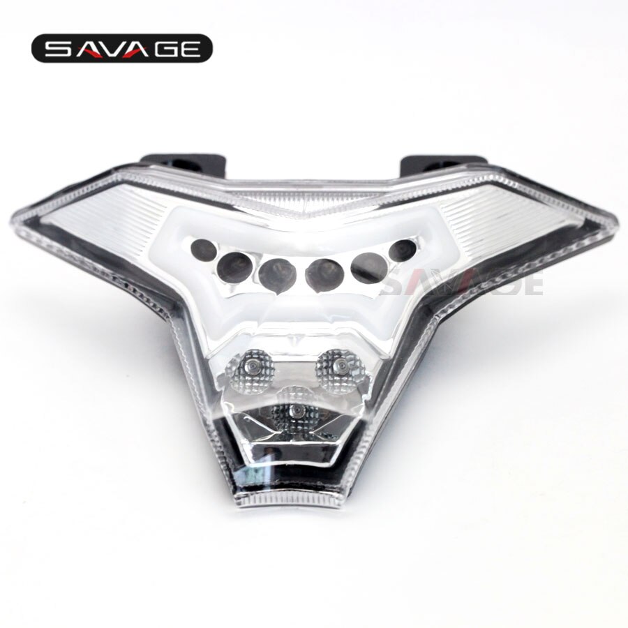 Feu arrière LED pour moto KAWASAKI Z1000, feu de stop clignotant, accessoires pour motos, Z1000, ZX-10R, ZX-10RR, ZX-6R, Z400, NINJA 400: Clair