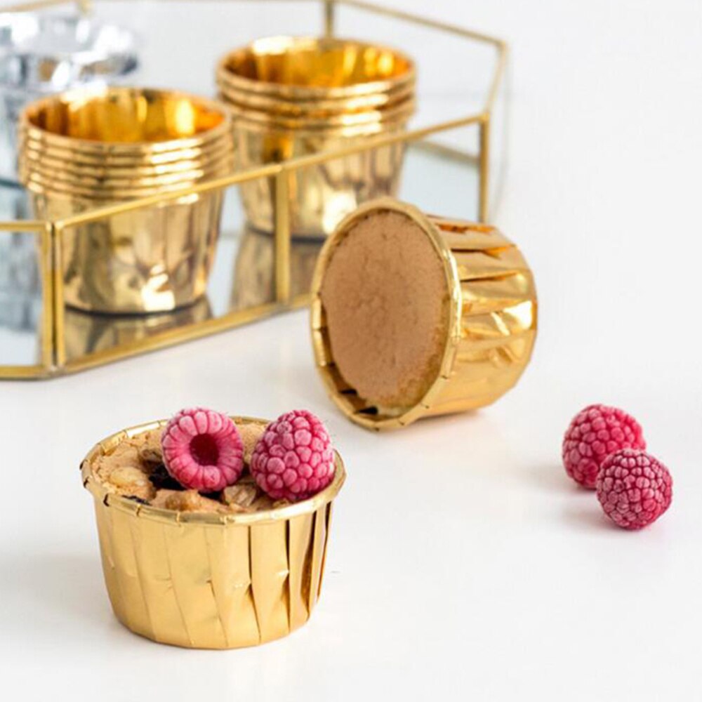 100 stuks cakevormpjes hittebestendig gekruld papier wegwerp cupcakevormpjes feestbenodigdheden muffinvormpje voor het bakken van bruiloften