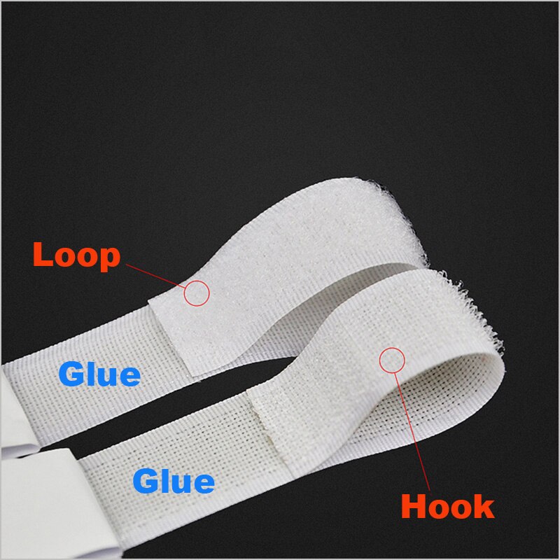 24 meters*2 nylon velcros self adhesive fastener tape sewing magic loop hook sticker strip clothing stick tape velcroing strap
