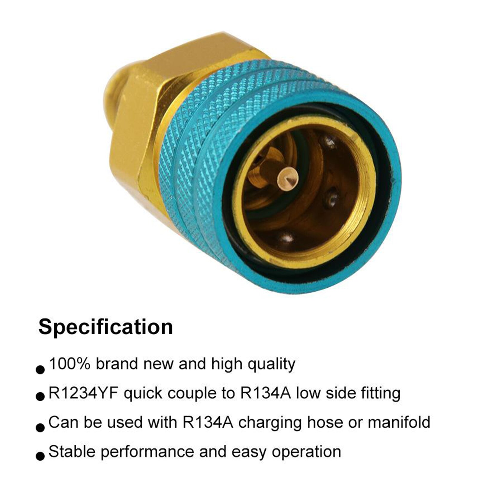 R1234YF to R134A Low Side Quick Coupler, R1234YF Low Side Quick Coupler, R12 to R134A Hose Adapter Fitting Connector