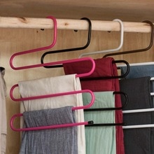 Doreen box 5 tier jernstativ s form bukser bøjle tøj garderobe opbevaring organisation tørring bøjle 1pc