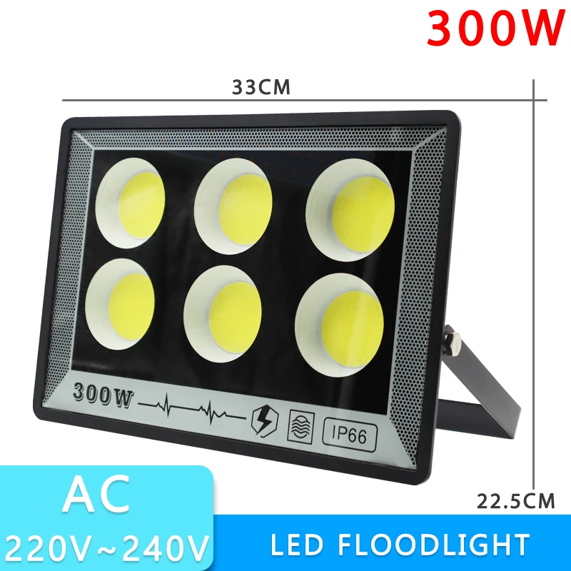 50/100/200/300/400/500w led-projektører,  ac 175-265v udendørs vægprojektører, spotlight,  ip66 vandtætte led-gadelamper: Rgb / 5600k