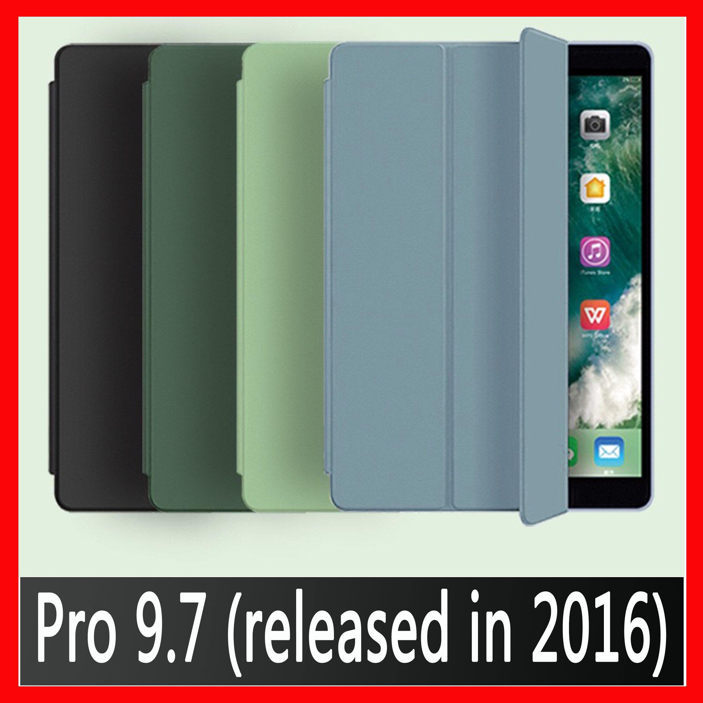 Case Voor Apple Ipad Pro 9.7 Inch A1673&#39;1674&#39;a1675, ycjoyzw Lederen + Tpu Zachte Siliconen Case-Intelligente Slaap Wakker Dunne