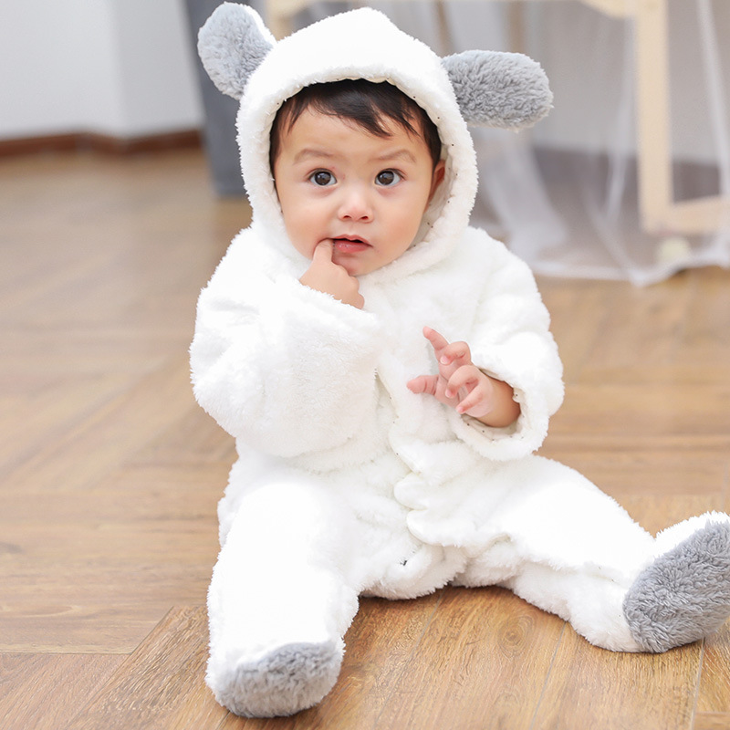 Pasgeboren Baby Winter Kleding Baby Baby Meisjes kleding soft fleece Uitloper Rompertjes pasgeboren-12 m Jongen Jumpsuit 7479