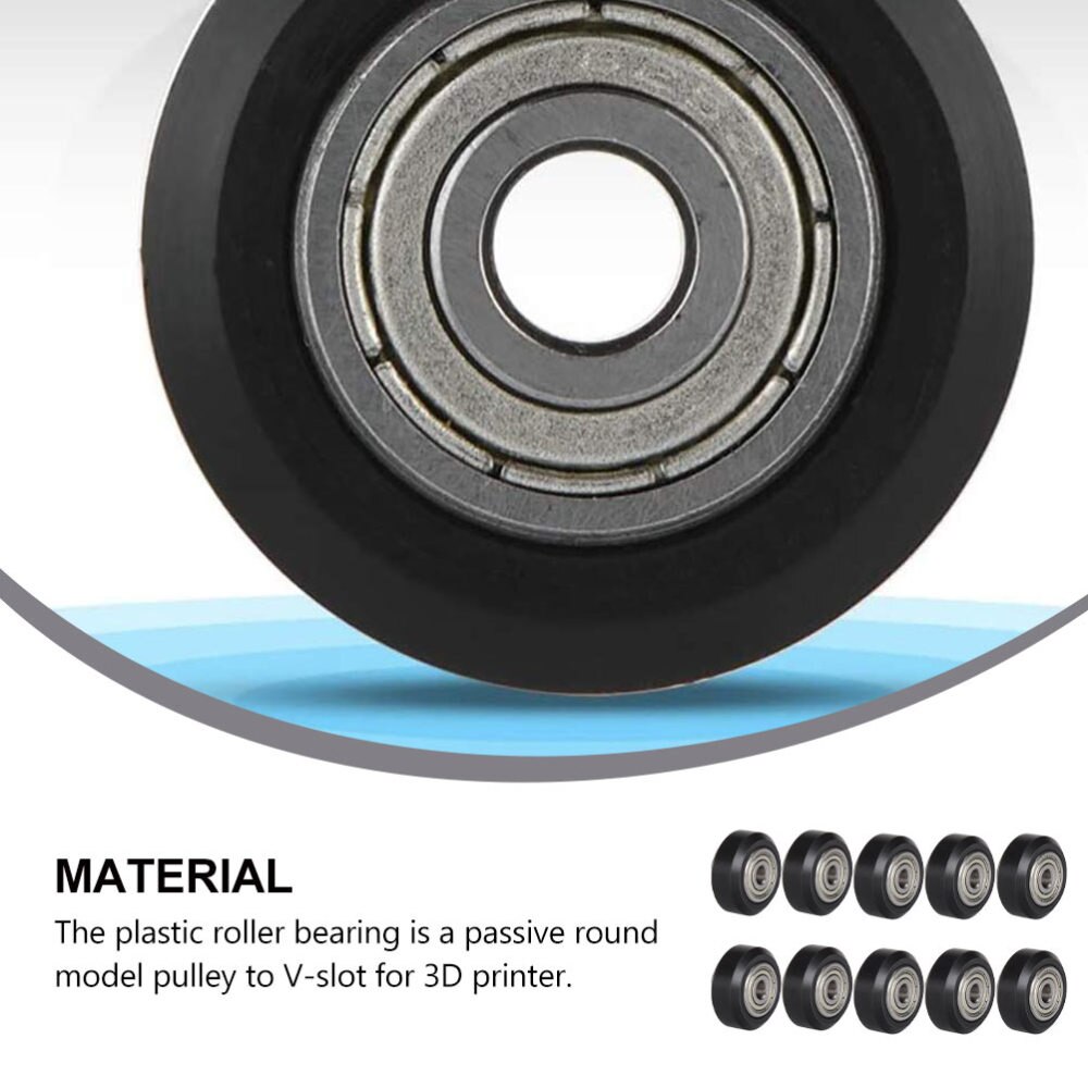 10 Stuks Printer Roller Wielen Katrol V Groef Lagers Passieve Ronde
