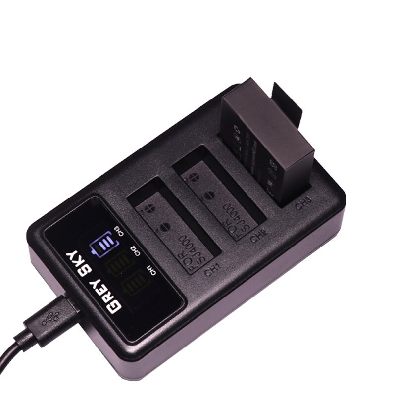 6x batería sj4000 con funda + Paquete de batería sj 4000 para EKEN H9 H9R H8PRO H8R sjcam SJ4000 M10 accesorios de Cámara de Acción