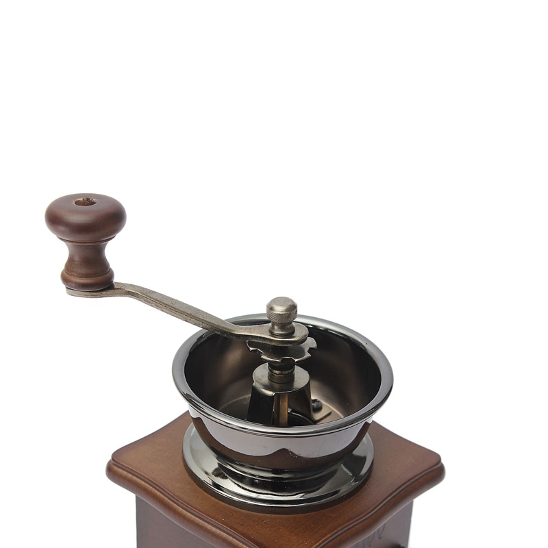 Klassieke Houten Handkoffiemolen Rvs Retro Koffie Spice Mini Braam Molen Wiel Machine
