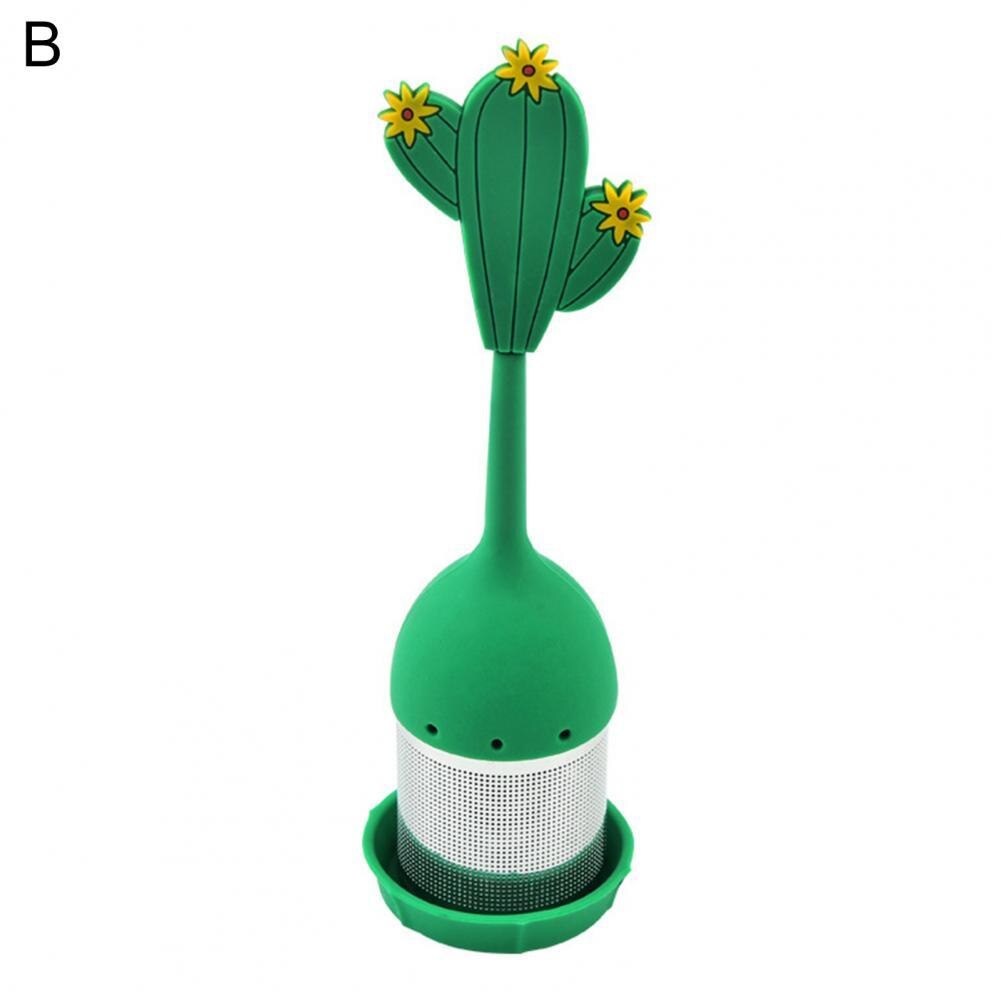 Infusor de té desmontable de silicona, filtro de aislamiento térmico, colador divertido de frutas y plantas, infusor de te: B