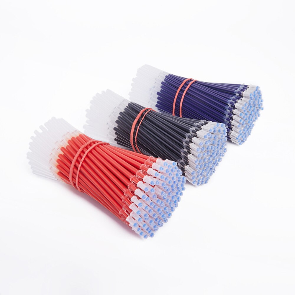 100pcs/set 0.5mm Gel Pen Refills Red Blue Black Gel Ink Pen Office School Stationery Writing Supplies Replacement