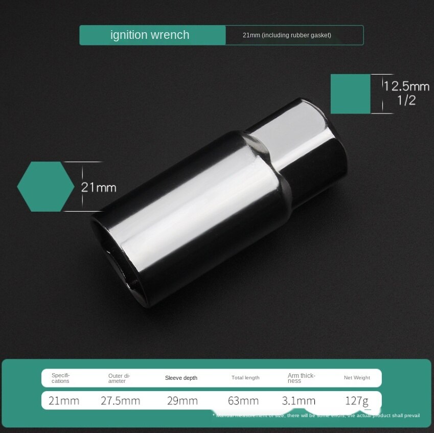 16mm 21mm bougie prise clé à douille tête outils à main universel intérieur hexagone clé Allen tête Auto réparation trop jeu de clés: B 21mm