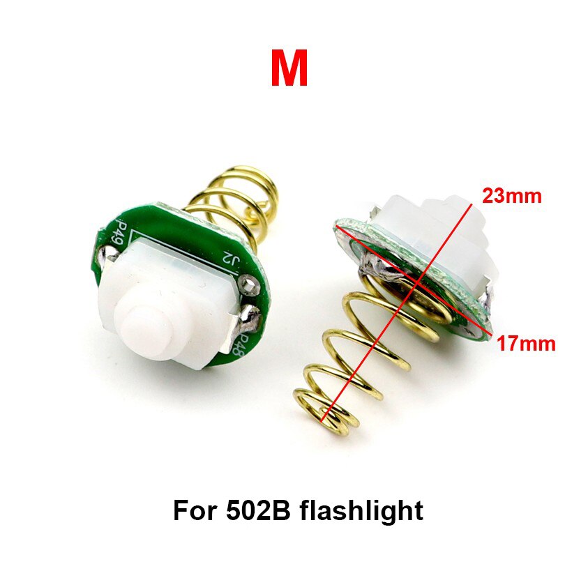 2Pcs Zaklamp Modding Drukknop Klik Schakelaar Module Diy Onderdelen Montage Glare Torch Tail Schakelaar Draagbare Verlichting Accessoires