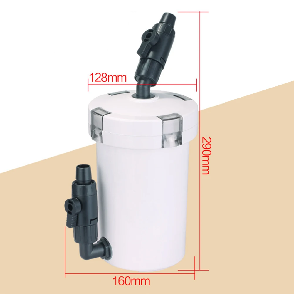 HW-602/HW-603 secchio filtro per acquario Super silenzioso serbatoio per pesci contenitore filtro esterno con accessori di ricambio in spugna per la casa: WHITE