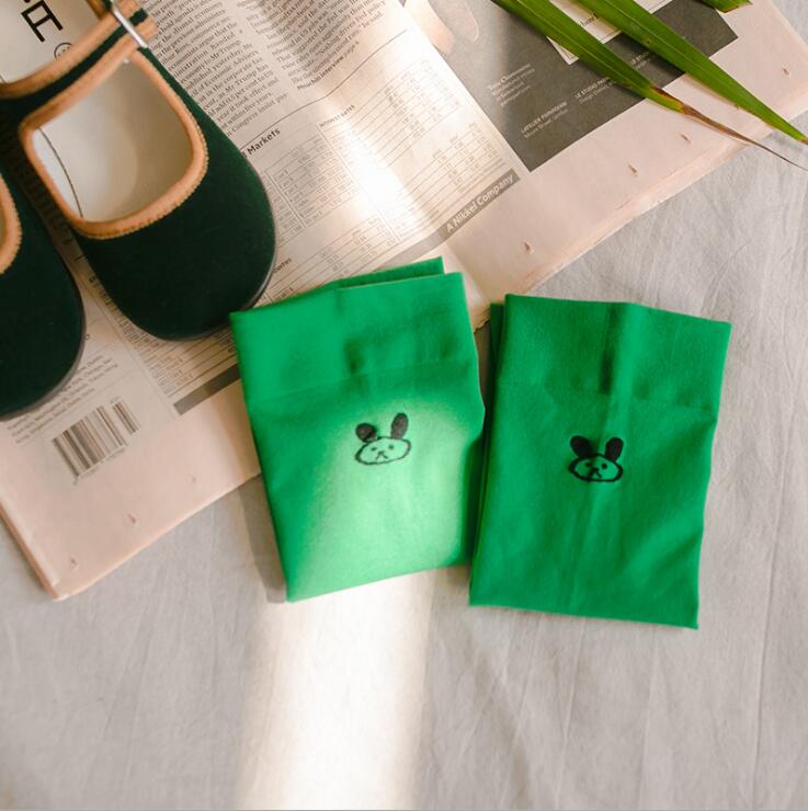 Estate bambini 3-8 anni animale velluto ultra-sottile ginocchio calzini del tubo rosso giallo blu verde colore della caramella calzini per bambini per bambini