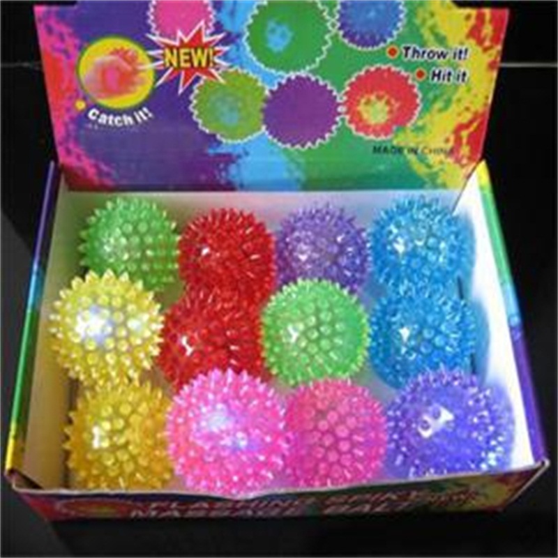 Knipperende Speelgoed Bal Licht Up Spikey Hoge Stuiterende Ballen Sensory Egel Bal Voor Kinderen #10