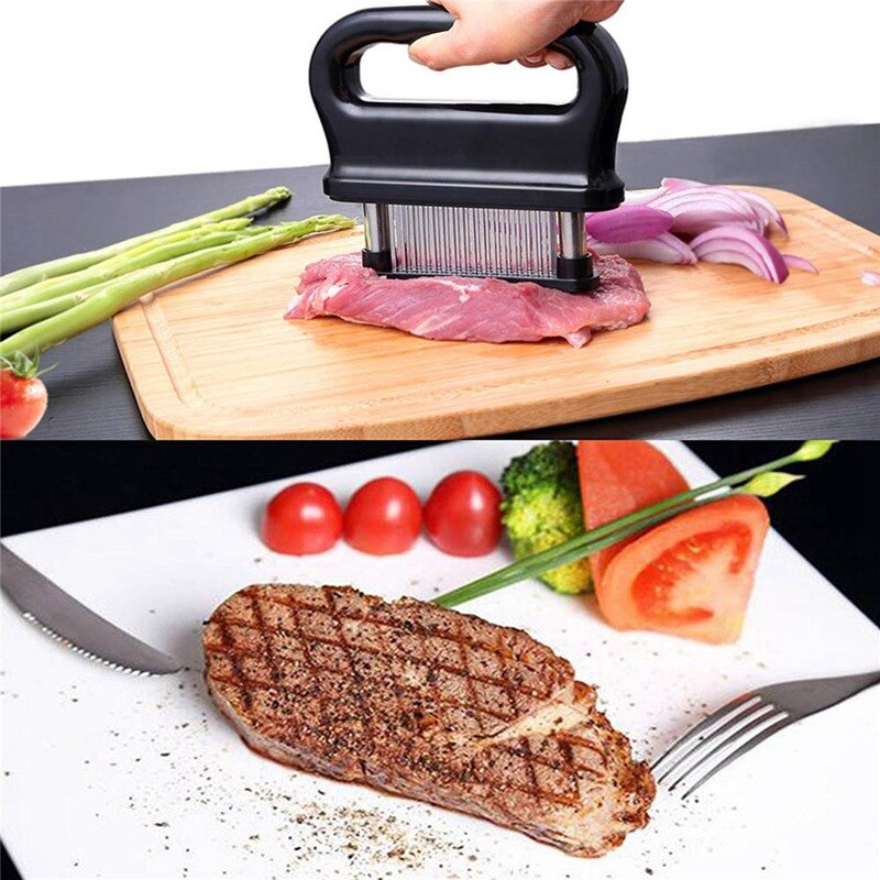 Amaciador de carne 48 lâminas de agulha ultra afiada aço inoxidável melhor para amaciar churrasco marinada cozinha cozinhar ferramenta