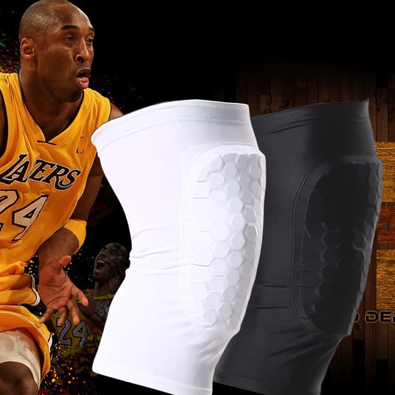 1Pcs Honeycomb Basketbal Kniebeschermers Been Mouwen Cellulaire Voetbal Volleybal Voetbal Kneepad Kalf Ondersteuning Ski Fietsen Been Warmer