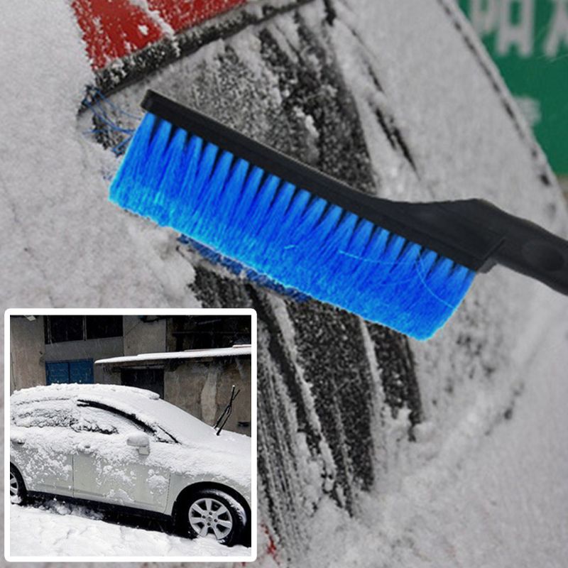 Multifunction Adjustable 2 in 1 Car Ice Scraper with Brush Window Roof Snow Removal Tool Detachable Outdoor Durable