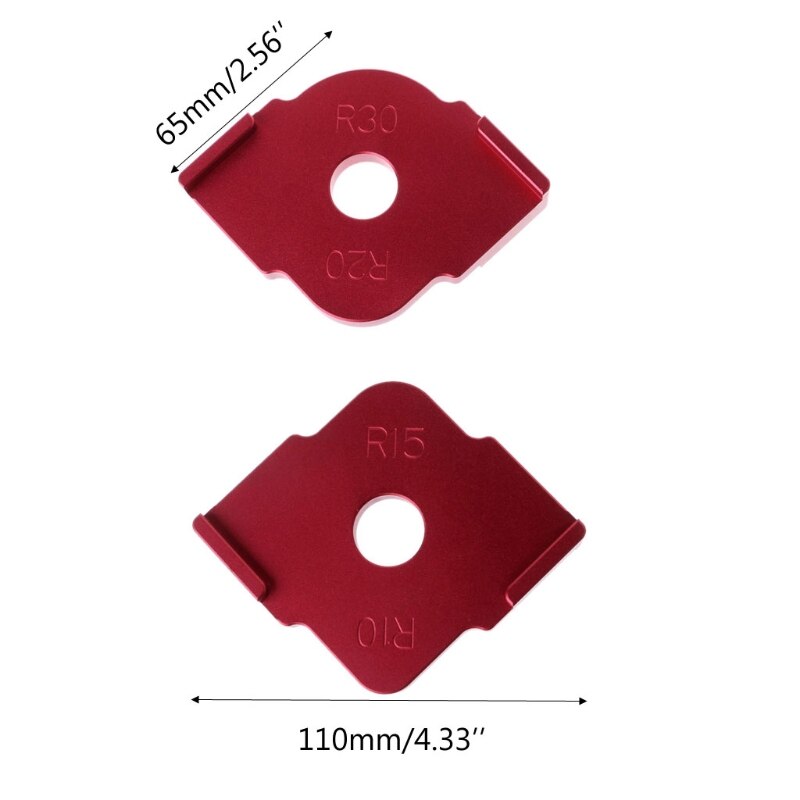 2 Pcs Wood Panel Radius Quick-Jig Router Table Bits Jig Corner Templates Kit WXTC