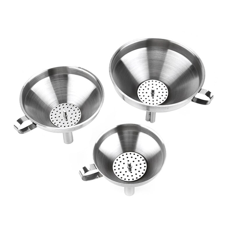 Colador de cocina de acero inoxidable funcional, filtro para Perfume, herramientas de agua líquida, herramienta Kichen, embudo de aceite para miel con desmontable