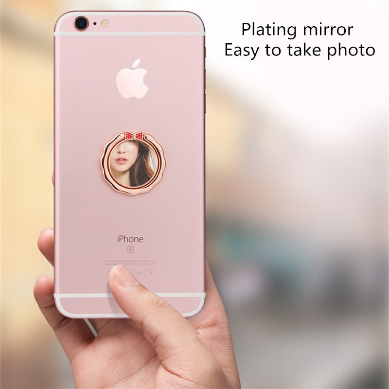 Pansy Butterfly Flower Ring Phone Holder Mirror Ring Phone Holder 360 Rotatable Finger Ring Holder Stand Mount Support Display
