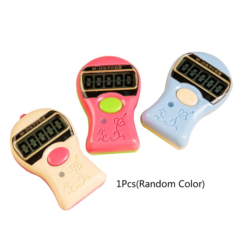 J6PA Large Screen Digital LCD Electronic Hand Tally Finger Counter Prayer Counters for Meditation Yoga Relieve Tension Reset