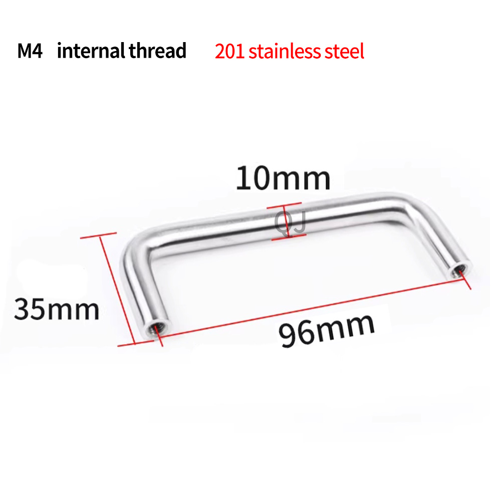 201 massive rustfri ståldør u-formet håndtag kasse panelskab industrielt cylindrisk håndtag: Hvid