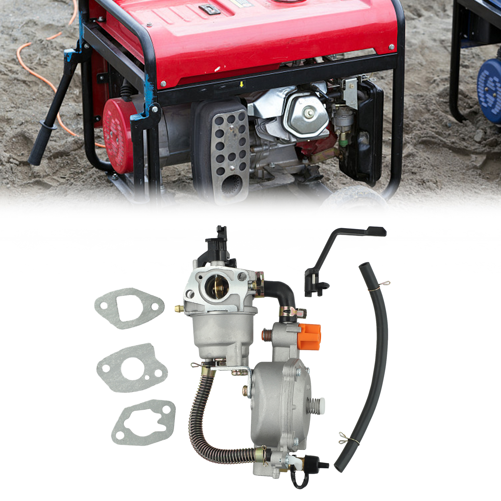 Lpg 168 170 benzingenerator dobbelt brændstof karburatorsæt 1kw to 3.5kw 168f 170f 6.5hp 2-3kw lpg/ng konverteringssæt generatordele
