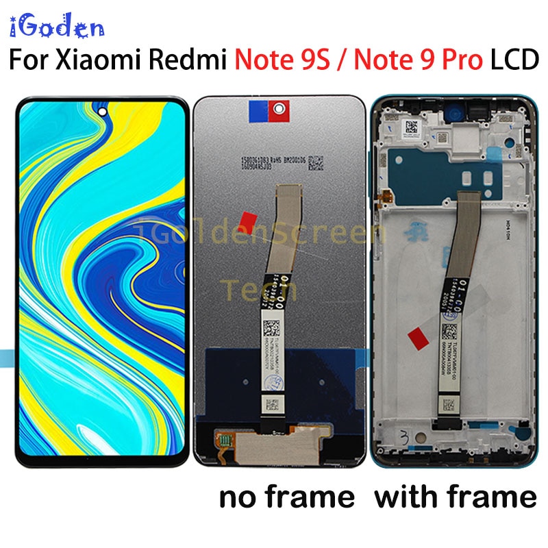 Originele 6.67 "Lcd Voor Xiaomi Redmi Note 9 Pro Lcd Touch Screen Digitizer Voor Xiaomi Redmi Note 9S Lcd-scherm Vervanging