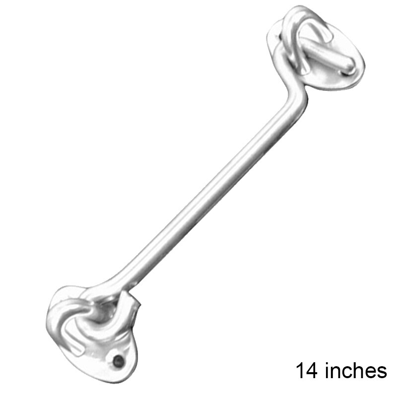 Stainless Steel Window Door Buckle Cabin Hook Eye Latch Lock Silent Holders Catch Lock RERI889: 14 inches