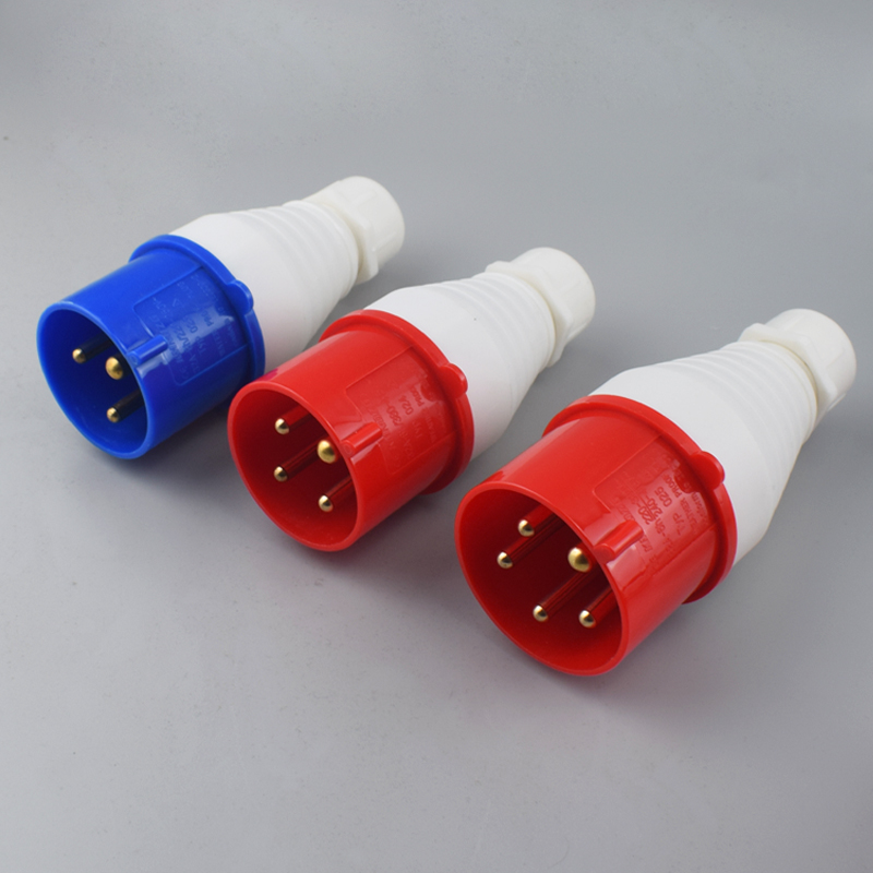 IP44 Industrial Plug and Socket Waterproof Connector 3PIN 4PIN 5PIN 16A/32A Waterproof Electrical Connection Wall Mount Socket