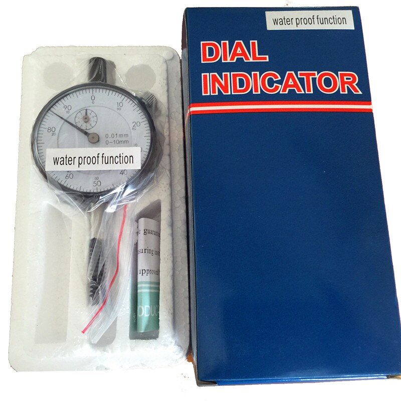 0-10Mm 0.01Mm Water Proof Dial Indicator Gauge Nauwkeurigheid Indicator Tool Met Oorhaak