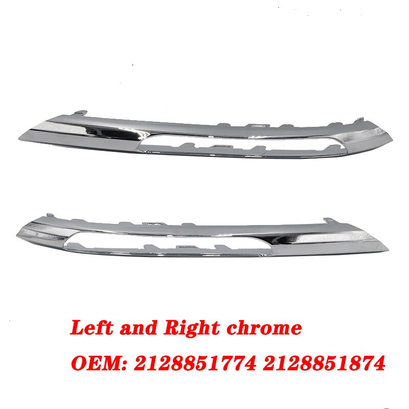 Auto Grille Dagrijverlichting Cover 2128851723 2128851823 2128851774 2128851874 Voor Mercedes E-Klasse W212: pair chrome