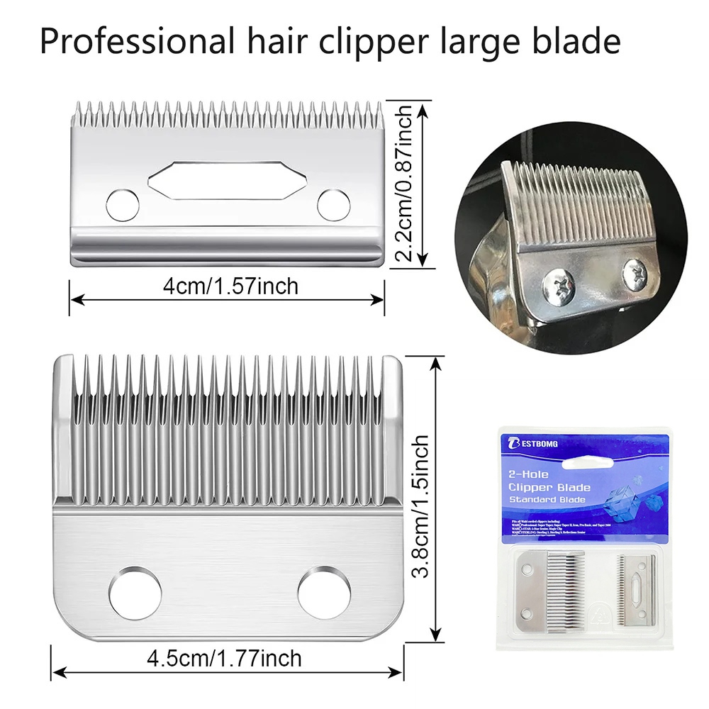 45mm Wide Large Barber Hair Clipper Blade for WAHL & Andis Super Taper Replacement General Blade Set