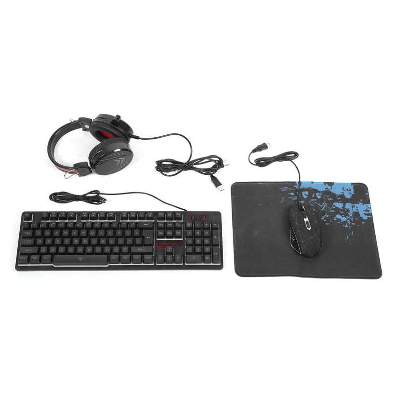 3Pcs Wired Keyboard Mouse Headset Set Gaming Backlight Keyboard for Laptop Computer Wired Keyboard And Mouse Set