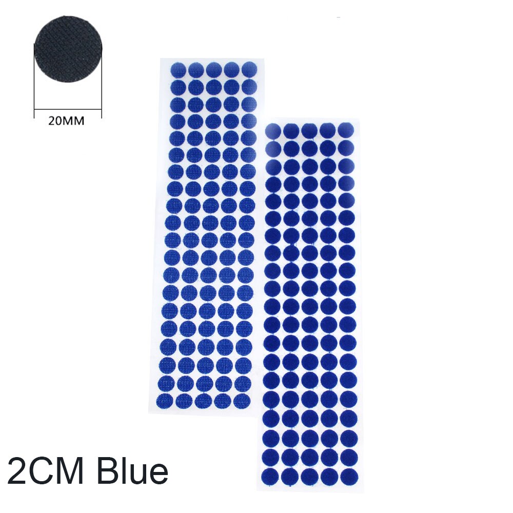 100Pair 20-30MM Velcros Adhesive Self Adhesive Fastener Tape Hooks and Loops Magic Tape Dots Sticker Nylon Home Klitterband Glue: 2CM Blue