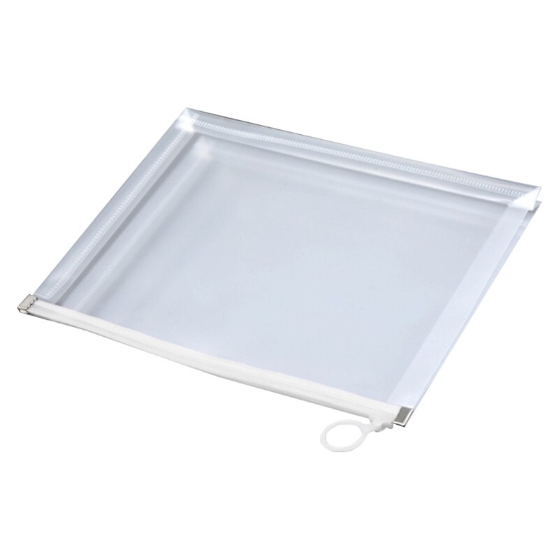 Multifunctional Transparent A4 A5 File Folder Document Bag Organizer Waterproof Q1JC: White A4